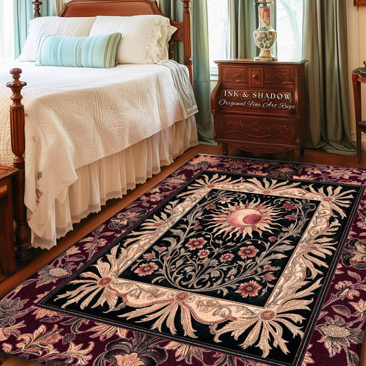 Celestial Victorian Gothic Accent Rug | Dreamy Aesthetic Witchy Bohemian Magic Cosmic Astrology-Themed Maximalist Bedroom Decor Cosmic Vibe