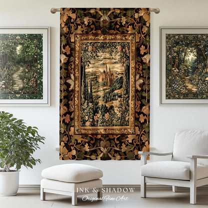 Romantic Victorian Botanical Curtains | Medieval Woodland Fairytale Castle Whimsigothic Folklore Romantic Princesscore Victorian Drapes |