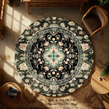 Fairytale Gothic Home Accent Rug | Ornate Baroque Aesthetic Antique Interior Art Nouveau Revival Moody Academic Detailing Victorian Detail