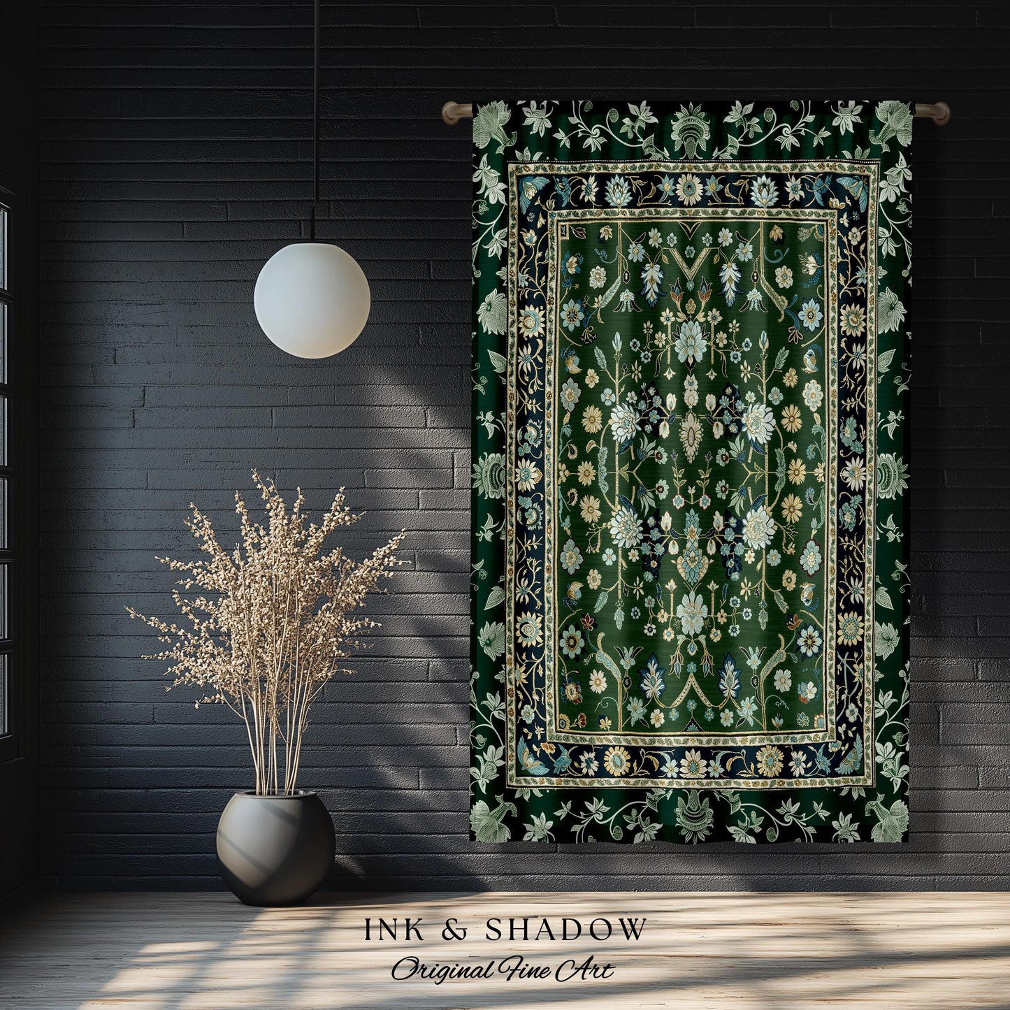 Muted Green Boho Curtains | Rustic Aesthetic Living Room Pastel Green Home Decor Housewarming Gift Cottagecore Green Bedroom Blackout Panel