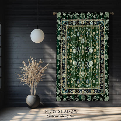 Muted Green Boho Curtains | Rustic Aesthetic Living Room Pastel Green Home Decor Housewarming Gift Cottagecore Green Bedroom Blackout Panel