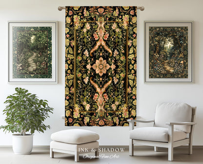 Baroque Elegance Ornate Curtains | Whimsical Bohemian Drapes Classical Ornamental Style Victorian Floral Elegance Art Deco Bedroom Boho |