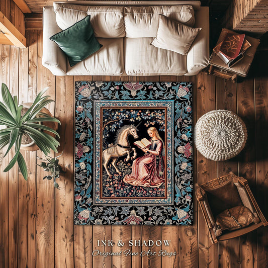 Moody Cottagecore Fairytale Area Rug | Rococo Romance Decor Fairycore Bed Gothic Princess Bedroom Regal Aesthetic Home Accent Rug Rustic |