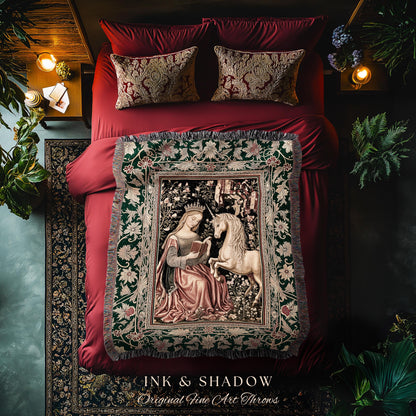 Baroque Storybook Rustic Wall Tapestry | Storybook Royalcore Decor Dark Romantic Cottagecore Tapestry Gothic Princess Woven Home Accent |