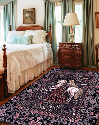 Pastel Whimsical Medieval Accent Rug | Enchanted Cottagecore Home Decor Romantic Goth Princess Bedroom Fairytale Regal Coquette Decor Boho |