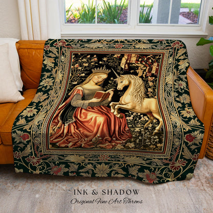 Baroque Storybook Rustic Wall Tapestry | Storybook Royalcore Decor Dark Romantic Cottagecore Tapestry Gothic Princess Woven Home Accent |