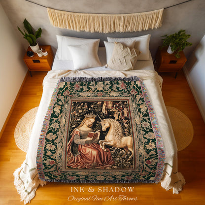 Baroque Storybook Rustic Wall Tapestry | Storybook Royalcore Decor Dark Romantic Cottagecore Tapestry Gothic Princess Woven Home Accent |