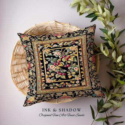 Mystic Baroque Cherry Garden Tapestry Pillow Decorative Throw Cushion