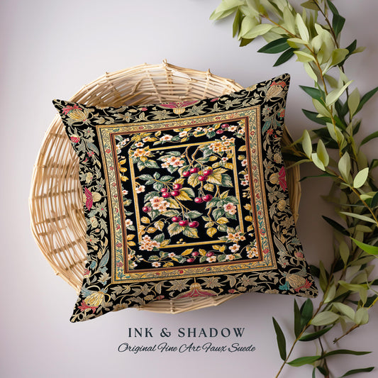 Mystic Baroque Cherry Garden Tapestry Pillow Decorative Throw Cushion