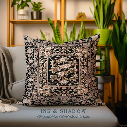 Maximalist Cherry Blossom Decorative Cushion Tapestry Throw Pillow