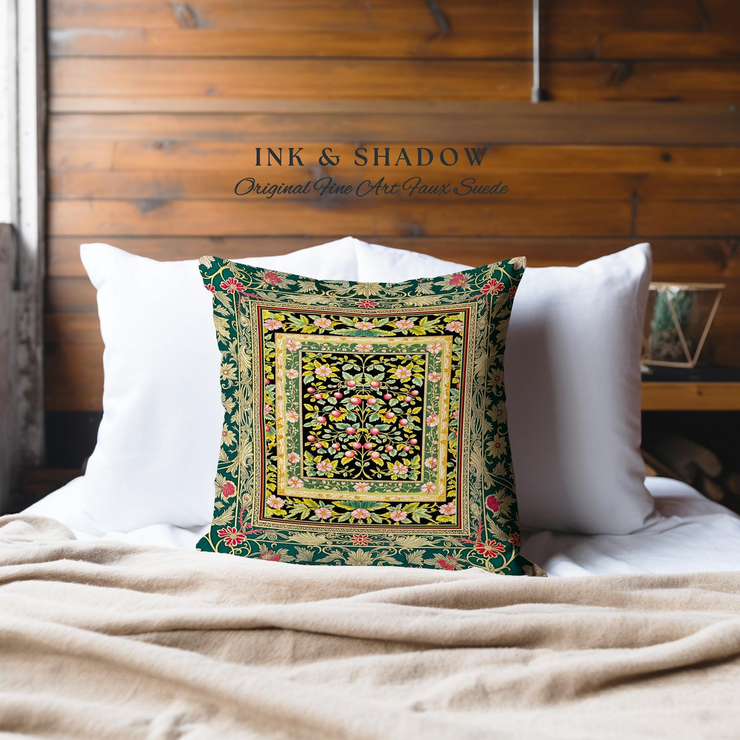 Botanical Abundance Gothic Decorative Cushion Tapestry Throw Pillow
