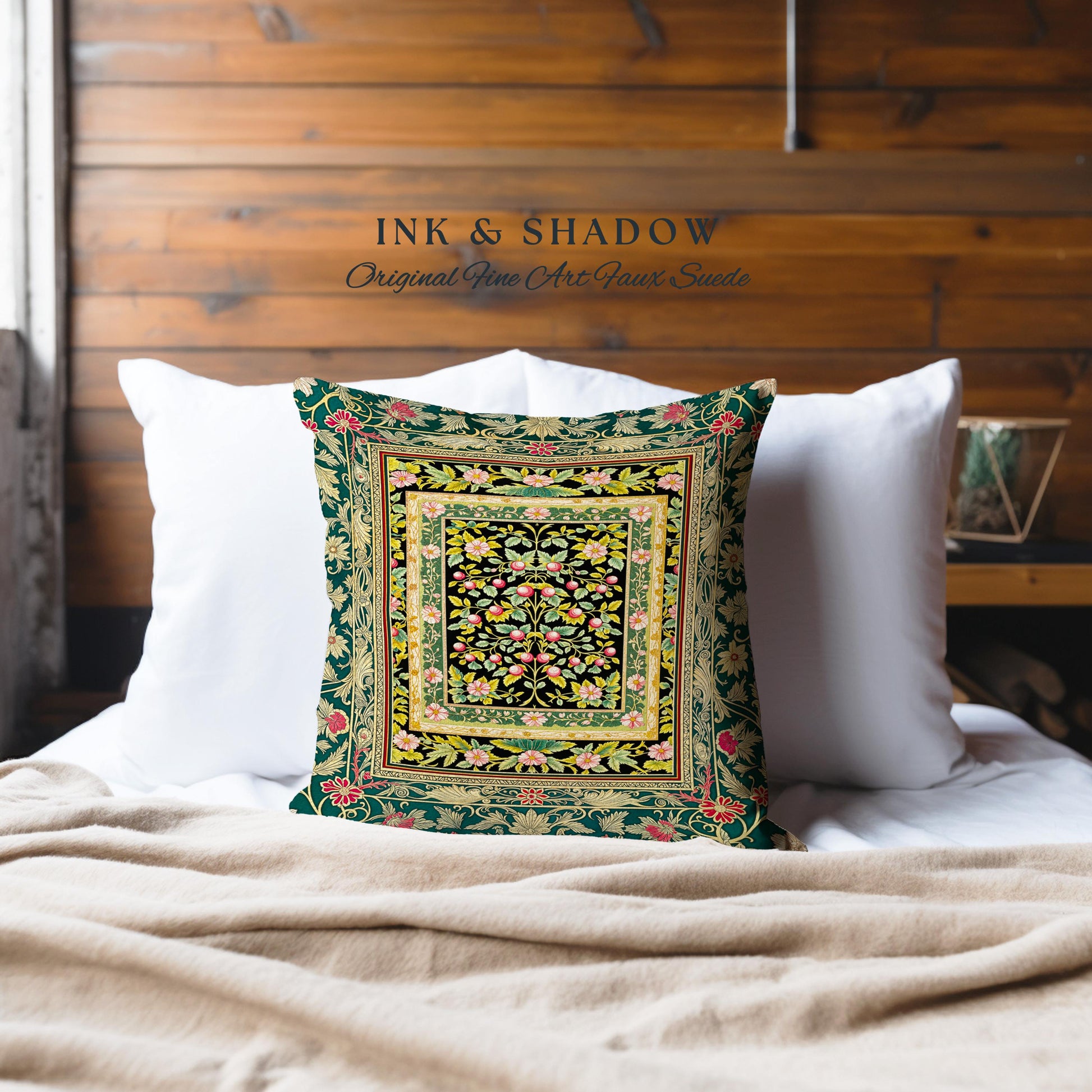 Botanical Abundance Gothic Decorative Cushion Tapestry Throw Pillow