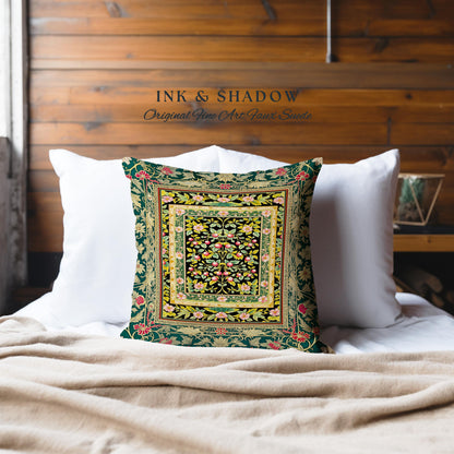 Botanical Abundance Gothic Decorative Cushion Tapestry Throw Pillow