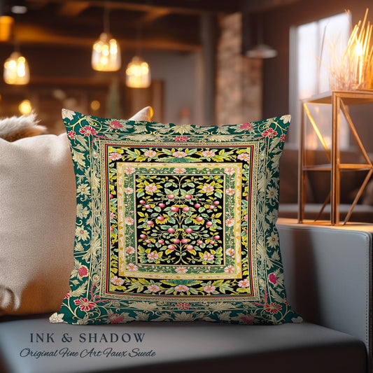 Botanical Abundance Gothic Decorative Cushion Tapestry Throw Pillow