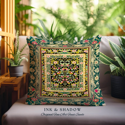 Botanical Abundance Gothic Decorative Cushion Tapestry Throw Pillow
