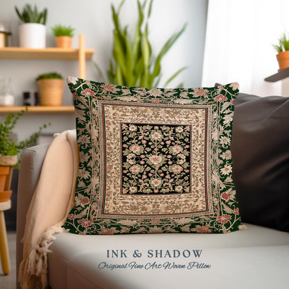 Victorian Garden Floral Tapestry Pillow Decorative Throw Cushion
