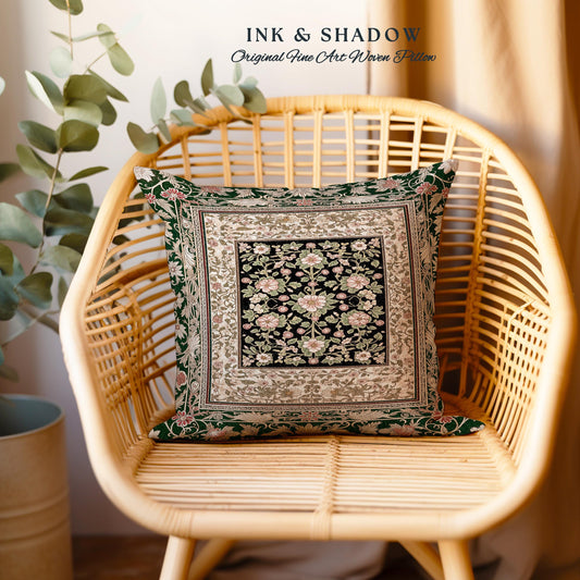 Victorian Garden Floral Tapestry Pillow Decorative Throw Cushion