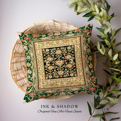 Victorian Garden Floral Tapestry Pillow Decorative Throw Cushion
