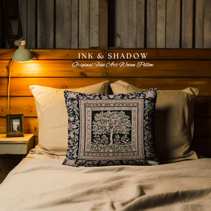 Rustic Garden Tree of Life Tapestry Pillow Decorative Throw Cushion