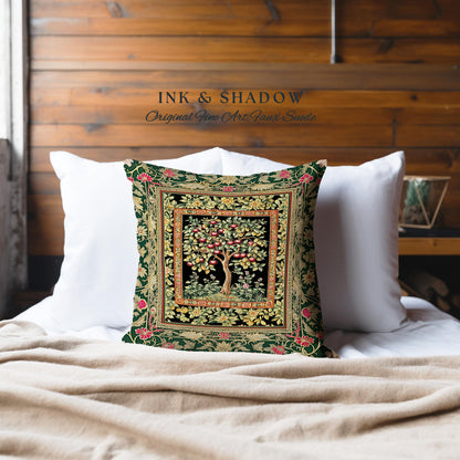 Storybook Gothic Cherry Tree Decorative Cushion Tapestry Throw Pillow