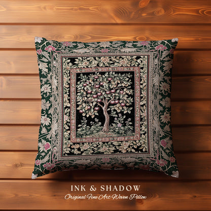 Storybook Gothic Cherry Tree Decorative Cushion Tapestry Throw Pillow