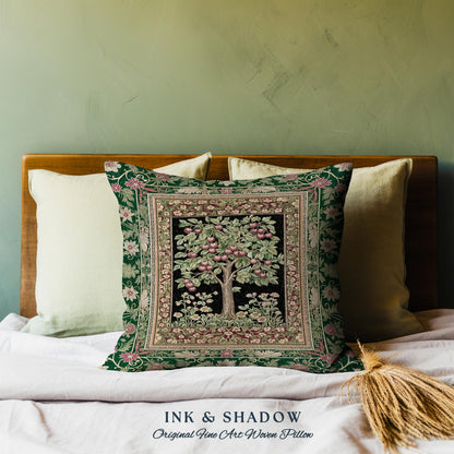 Woodland Folklore Tree of Life Tapestry Pillow Decorative Throw Cushion