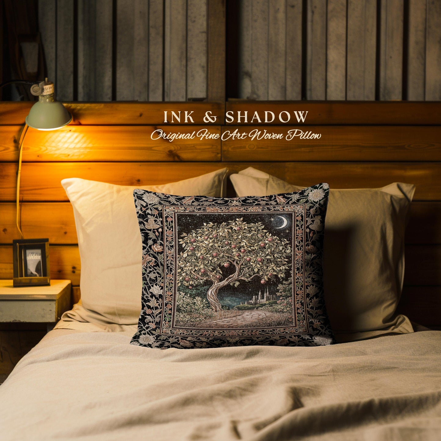 Starlit Storybook Decorative Tree Cushion Tapestry Throw Pillow