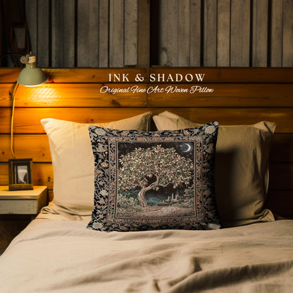 Starlit Storybook Decorative Tree Cushion Tapestry Throw Pillow