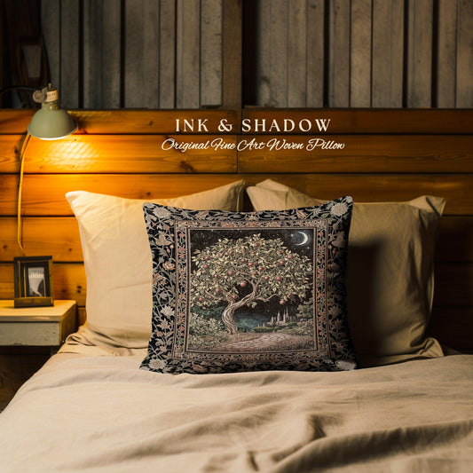 Starlit Storybook Decorative Tree Cushion Tapestry Throw Pillow