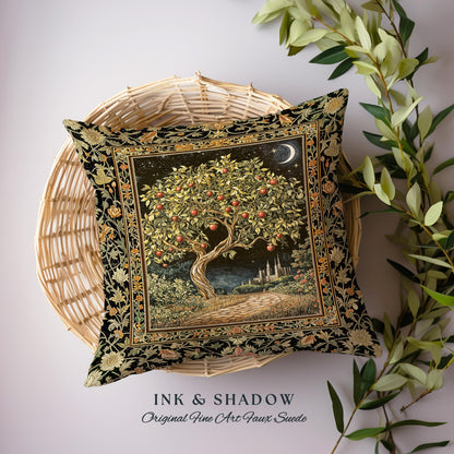 Starlit Storybook Decorative Tree Cushion Tapestry Throw Pillow