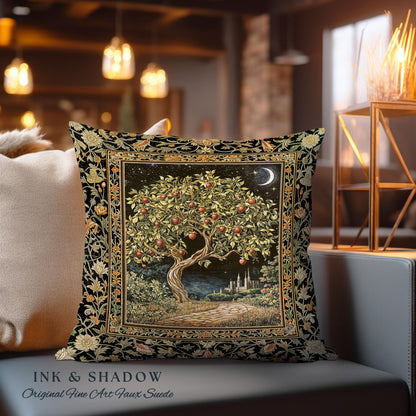 Starlit Storybook Decorative Tree Cushion Tapestry Throw Pillow