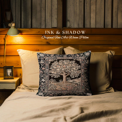Muted Tones Eclectic Tree of Life Decorative Cushion Tapestry Throw Pillow