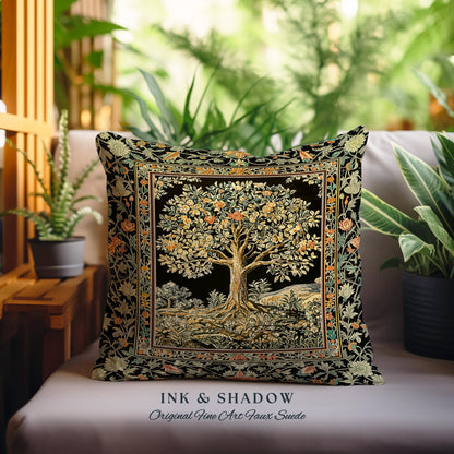 Regal Woodland Tree Decorative Cushion Tapestry Throw Pillow