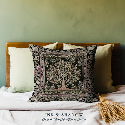 Art Nouveau Maximalist Tree Decorative Cushion Tapestry Throw Pillow