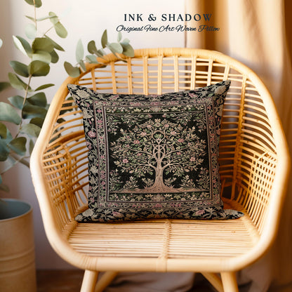 Art Nouveau Maximalist Tree Decorative Cushion Tapestry Throw Pillow