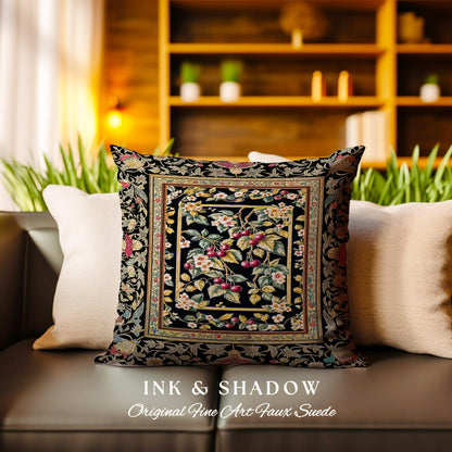 Mystic Baroque Cherry Garden Tapestry Pillow Decorative Throw Cushion