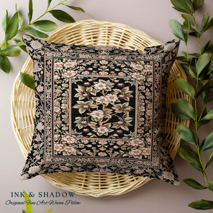 Maximalist Cherry Blossom Decorative Cushion Tapestry Throw Pillow