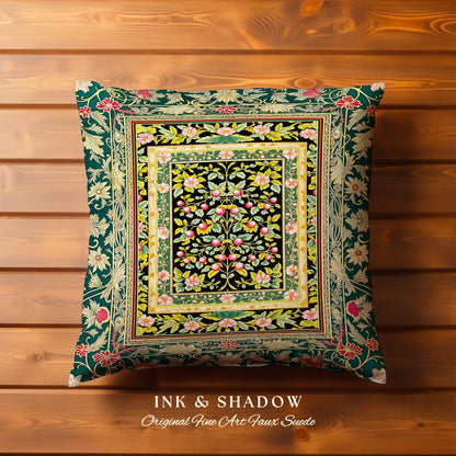 Botanical Abundance Gothic Decorative Cushion Tapestry Throw Pillow