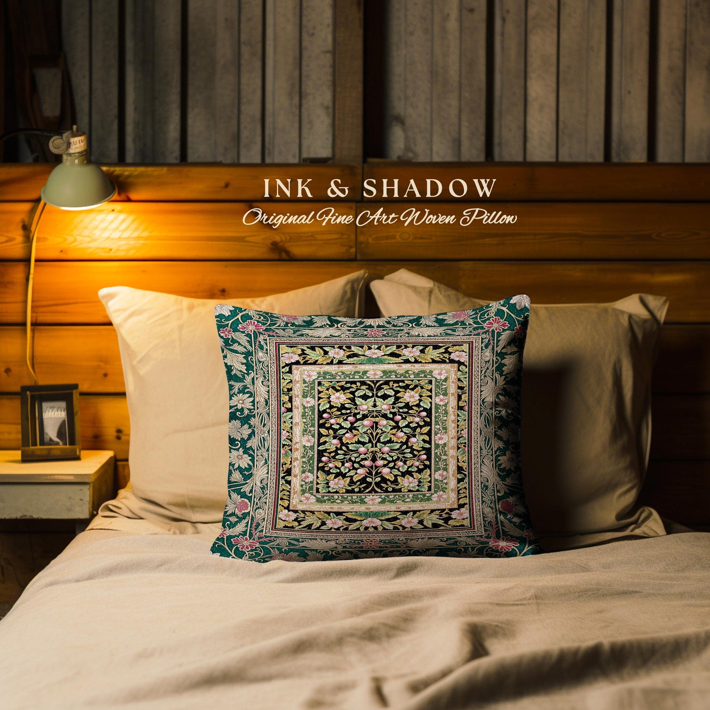 Botanical Abundance Gothic Decorative Cushion Tapestry Throw Pillow