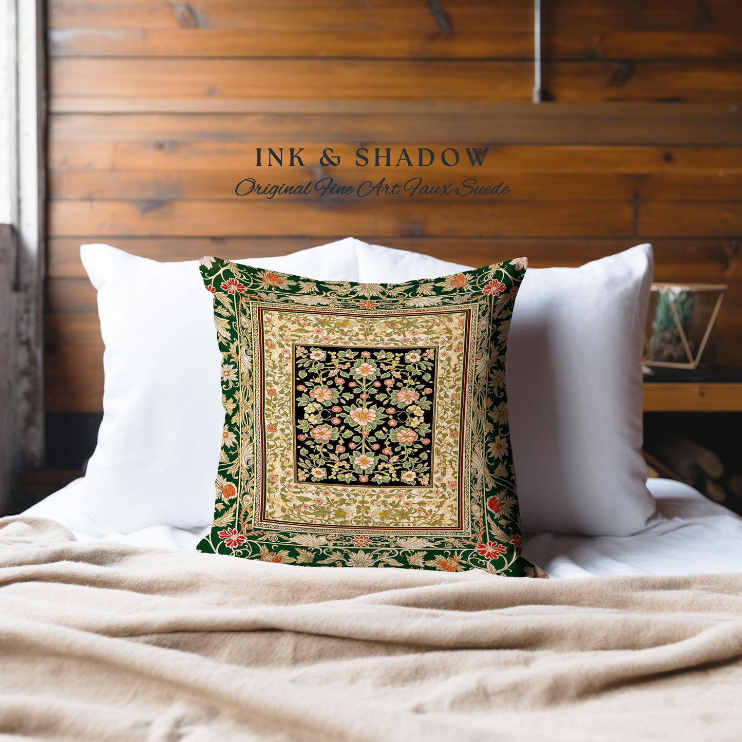 Victorian Garden Floral Tapestry Pillow Decorative Throw Cushion