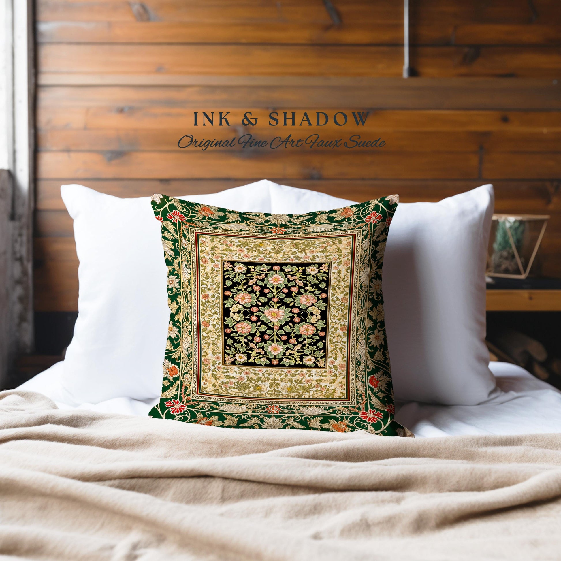 Victorian Garden Floral Tapestry Pillow Decorative Throw Cushion