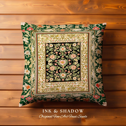 Victorian Garden Floral Tapestry Pillow Decorative Throw Cushion