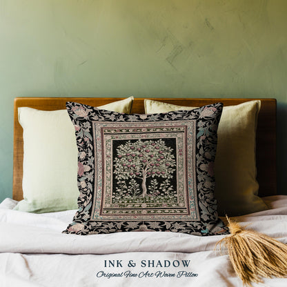 Rustic Garden Tree of Life Tapestry Pillow Decorative Throw Cushion