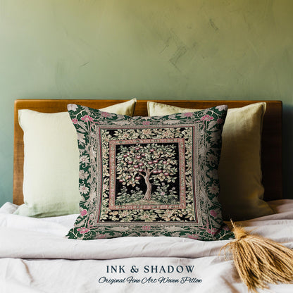 Storybook Gothic Cherry Tree Decorative Cushion Tapestry Throw Pillow