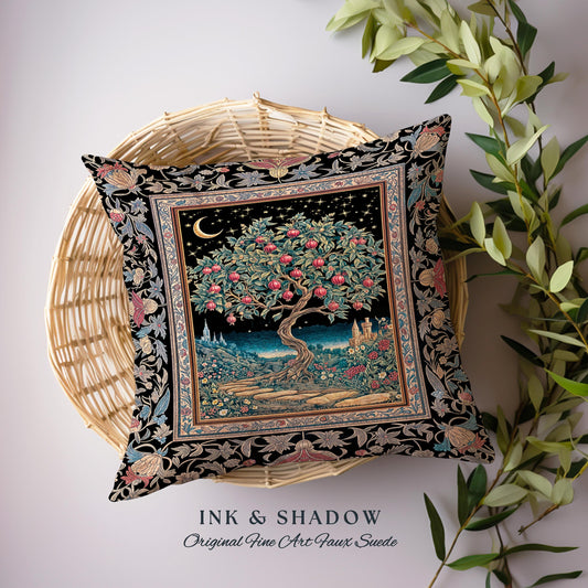 Twilight Orchard Tree Life Decorative Cushion Tapestry Throw Pillow