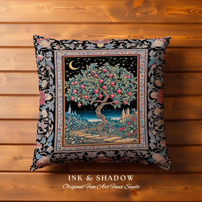 Twilight Orchard Tree Life Decorative Cushion Tapestry Throw Pillow