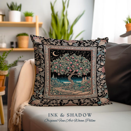 Twilight Orchard Tree Life Decorative Cushion Tapestry Throw Pillow
