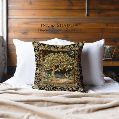Starlit Storybook Decorative Tree Cushion Tapestry Throw Pillow