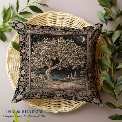 Starlit Storybook Decorative Tree Cushion Tapestry Throw Pillow