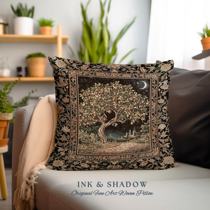 Starlit Storybook Decorative Tree Cushion Tapestry Throw Pillow